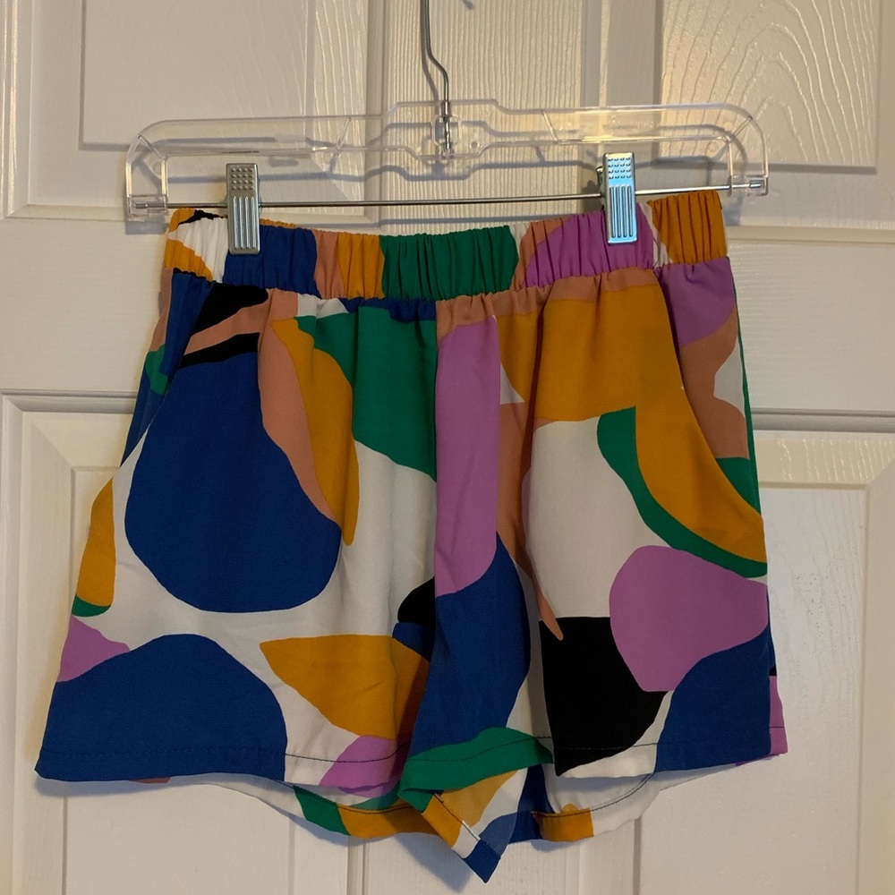 Multi colored printed shorts